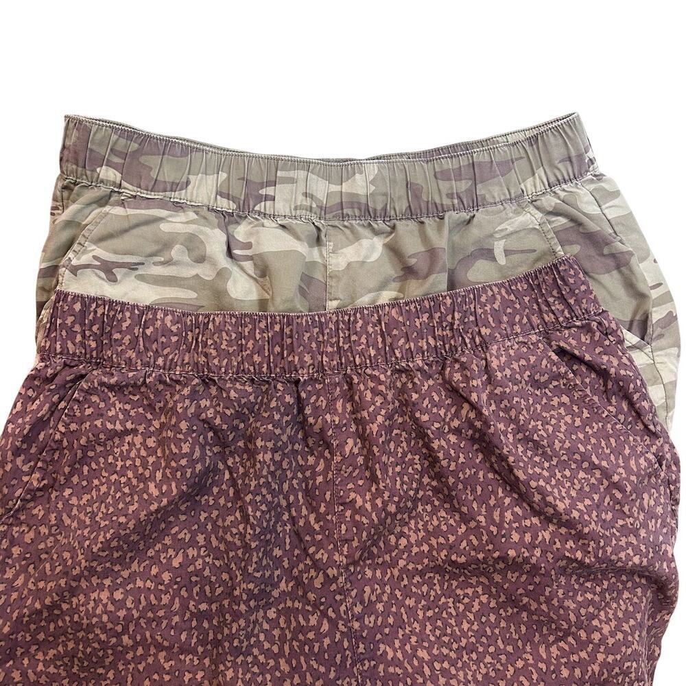 2 Pair Casual Comfy Active Shorts Camo Animal Loose Fit Boardwalk Size XXL - Picture 2 of 8